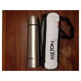 Milton Thermosteel Flip Lid 500, Double Walled Vacuum Insulated Thermos 500 ml | 16 oz | 24 Hours Hot and Cold Water Bottle with Cover, Stainless Steel, BPA Free, Leak Proof | Silver - Retail: $18