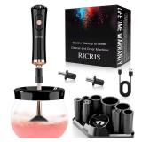 Electric Makeup Brush Cleaner and Dryer Machine - Super Fast Clean and Dry Make Up Brushes - Automatic Cosmetic Brush Spinner Washer Tools - Retail: $22