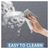 Under Sink Mat for [34 x 22"] Cabinet, Silicone Waterproof Mat, Kitchen Cabinet Liner Holds Over 2.2 Gallons, Cabinet Protector, Under Sink Tray for Drips, Leaks, Spills (Grey) - Retail: $13"