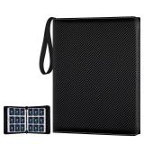Trading Card Binder, 900 Pockets Card Binder, 9-Pocket Sided Pocket Sports Card Binder, Premium Card Binders Compatible with MTG, TCG, Baseball Cards(Carbon Black) - Retail: $10