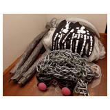 Spooktacular Creations Child Unisex Grim Reaper Costume, Halloween Costume with Glowing Red Eyes for Kids Trick-or-Treating-S(5-7yr) - Retail: $38