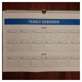Calendar 2026-2027, 18 Months Wall Calendar From January 2026 To June 2027 with Julian Dates, 14.7 x 11" Thick Paper with Black Blocks For New Year Christmas Gifts (Blue) - Retail: $8"