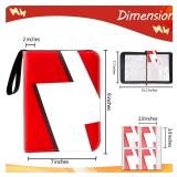 Card Binder 4 Pocket Trading Game Collection Album with 50 Removable Sleeves, Premium PU Holder Zipper, Trading Card Book Holder for Game Cards, Sports Cards, Baseball, Basketball, Football Cards - Re