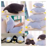 Penguin Stuffed Animals Bulk, Cute Penguin Plush Doll Play Toys for Kids Girls Boys Adults Birthday Xmas Halloween Present Adorable Soft Plushies, 12.20/18.11/22.44/25.98 Inch, Blue, Black - Retail: $