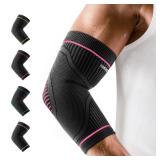 Elbow Compression Sleeve 2 Pack, High Elastic Elbow Brace for Tendonitis and Tennis Elbow for Women & Men, Elbow Sleeve for Tennis, Golfer, Badminton, Weightlifting, Pink M - Retail: $8