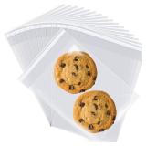 300 Pcs Cellophane Bags, 4x6 2.8 Mils Cookie Bags for Packaging, Small Cellophane Bags Self Adhesive, Cello Bags Small Clear Plastic Bags for Candy, Bread, Dessert, Party Favors, Bakery - Retail: $7"