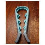 Jar Opener Bottle Opener and Can Opener for Weak hands, Seniors with Arthritis and Anyone with Low Strength, Multi Jar Opener Get Lids Off Easily (Blue and Grey) - Retail: $8