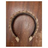 Braided Headband With Tooth Wide Braid Messy Hair Hoop Women Fashion Hair Accessories (Dark Golden Brown Mixed Bleach Blonde) - Retail: $16