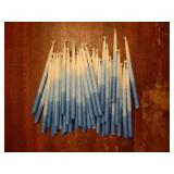 The Dreidel Company Dripless Deluxe Tapered Pastel, Blue and White Decorations, 1-Hour Burn Time Hanukkah Menorah Candles for All 8 Nights of Chanukah - Retail: $14