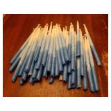 The Dreidel Company Dripless Deluxe Tapered Pastel, Blue and White Decorations, 1-Hour Burn Time Hanukkah Menorah Candles for All 8 Nights of Chanukah - Retail: $14