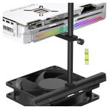 GPU Support Bracket, Graphics Card Support, GPU Bracket Brace, Video Card Sag Holder, GPU Stand, Adjustable Anti Sag GPU Stand for Fan Aluminum 129mm - Retail: $10