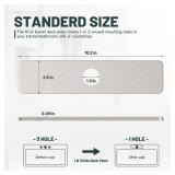 Greenspring Brushed Nickel Faucet Plate, Sink Hole Cover, Faucet Deck Plate 10 Inch 1 or 3 Hole Long Rectangle Cover Deck Plate Faucet Escutcheon for Bathroom Vanity Sink Faucet Stainless Steel - Reta