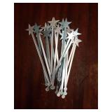 19PCS Star Drink Stirrers, Acrylic Cocktail Stirrers, Drink Stirrers, Laser Cut Wedding Decor Drink Stirrers Swizzle Sticks (Silver Mirror) - Retail: $17