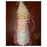 24 Pcs Lace Pastel Party Hats Pastel Birthday Party Hats with Lace Design and Velvet Bows Paper Princess Cone Hat with Elastic String for Birthday, Baby Shower, Bridal Shower Decor, 3x 5.5" - Retail: 