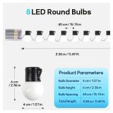 Battery Operated String Lights for Marquee Light Up Letters Numbers LED 8-Bulb White Indoor Outdoor Cool White Light Bulbs Bedroom Wall Christmas Decor Wedding Birthday Party Decorations - Retail: $13