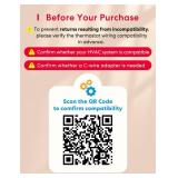 Smart Thermostat for Home, WiFi Thermostat Works with Matter, Alexa, Apple Home, Google Assistant, App & Voice Control, 7x24h Scheduling, Energy Saving, C-Wire Required - Retail: $84