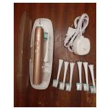 Aquasonic Vibe Series Ultra-Whitening Toothbrush ADA Accepted Electric Toothbrush - 8 Brush Heads & Travel Case 40,000 VPM Motor & Wireless Charging - 4 Modes w Smart Timer Satin Rose Gold - Retail: $