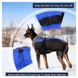 Extra Warm Reflective Adjustable Dog Jacket with Buckle Fleece Turtleneck for Small Medium Extra Large Dogs in Cold Weather - Retail: $36