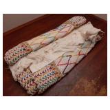 Boho Spring Table Runner Colorful for Easter Decorations 12x72 Inches Farmhouse Small Macrame Woven Burlap Rustic Coffee Dresser Table Runner Dining Kitchen Centerpiece Bohemian Decor - Retail: $12