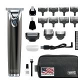 WAHL USA Stainless Steel Lithium Ion 2.0+ Slate Beard Trimmer for Men - Electric Shaver, Nose Ear Trimmer, Rechargeable All in One Men