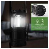 Lantern Collapsible Camping Light, Battery Operated Lanterns LED Super Bright for Power Outages Indoor Emergency Outdoor Camping Hiking Kit (COB-6) - Retail: $21