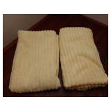 Yellow Pillow Covers Striped Velvet Corduroy 2 Pack Decorative Throw Pillow Covers for Couch Sofa Bed Winter Decor, 18x18 inch, Sundress - Retail: $14