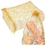100 Pcs 8 x 12 Inch Large Organza Gift Bags Wedding Party Favor Candy Toys Makeup Pouches Gift Drawstring Jewelry Bag for Wedding Baby Shower Christmas Party Favors (Gold,Vine) - Retail: $26