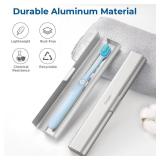 Aluminum Toothbrush Travel Case, Portable Travel Toothbrush Holder, Durable Manual Toothbrush Box Container for Traveling, Bathroom, Camping, Business Trip 1Pack Silver - Retail: $10