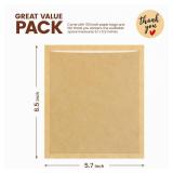 100 Pack Cookie Packaging Bags with Seal, 5.7x6.5 Inch Paper Bakery Bags with Window, Heat Sealable & Grease Resistant To Go Bake Sale Sleeves for Treat, Donut, Cake Slice, Scone, Brownie - Retail: $9