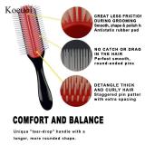 Classic Styling Curly Hair Brush. 9 Row Black Brush for Detangling, Separating, Shaping. For Women and Men Wet or Dry Hair. - Retail: $9