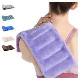 Microwave Heating Pad for Discomfort Reducing, 7x16 Microwavable Heated Pads, Muscle Ache, Soothing Fatigue for Neck and Shoulder, Bean Bag Moist Heat Pack, Warm Compress, 1.74lb, Purple - Retail: $17