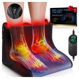 Upgraded Red Light Therapy for Feet 3 Modes, 180 Dual-Wavelength 3-in-1 Chips LEDs, Adjustable 10-90 Min Auto Timer, Foldable Infrared Foot Therapy Device for Ankle Heel Plantar Joint Muscle Relief. -