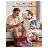 Upgraded Red Light Therapy for Feet 3 Modes, 180 Dual-Wavelength 3-in-1 Chips LEDs, Adjustable 10-90 Min Auto Timer, Foldable Infrared Foot Therapy Device for Ankle Heel Plantar Joint Muscle Relief. -