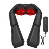 Neck Massager Back Massage with Heat, Shiatsu Shoulder Massager for Neck, Back, Shoulder, Foot and Leg Muscle Relax, Electric Deep Tissue 3D Kneading Massager for Women Men Mom Dad - Retail: $43