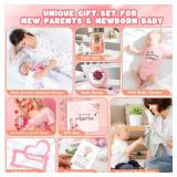 New Mom Gifts & Baby Girl Gift Set for Newborn, Baby Girl Gift Basket with Baby Milestone Blanket, Pregnancy Gifts for Expecting Mom, New Mom Care Package After Baby, Pregnancy Gifts. - Retail: $31