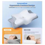 Ultra Pain Relief Cooling Pillow for Neck Support, Adjustable Cervical Pillow Cozy Sleeping, Odorless Ergonomic Contour Memory Foam Pillows, Orthopedic Bed Pillow for Side Back Stomach Sleeper - Retai