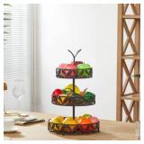 3 Tier Fruit Basket for Kitchen, Fruit Bowl Holder, Detachable Fruit Storage Baskets Stand for Counters Kitchen Countertop Dining Table - Retail: $30