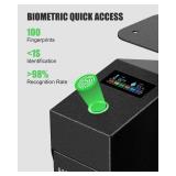 Gun Safe, Biometric Pistol Safe Fingerprint Quick Access Drop Down Handgun Safe Mount Bedside Gun Safe for Desk Nightstand - Retail: $100