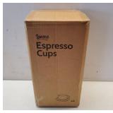 8 Ounce Cappuccino Cups Set of 4, Porcelain Stackable Coffee Cups with Saucers and Metal Stand, Multicolor - Retail: $45