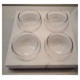 Premium Hotel Series 5 Inch Round Clear Glass Air Plant Terrariums, Mini Candy Bowl Jars, Tealight Candle Holders, Succulent Cactus Vases, Set of 4 - Retail: $33