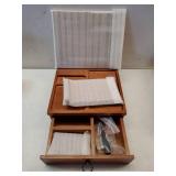 Wood Phone Docking Station, Nightstand Organizer with Drawer, Bedside Table Organizer for Watch & Accessories, Christmas Anniversary Birthday. - Retail: $40