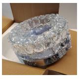 9.8 Crystal Flush Mount Ceiling Light Fixtures LED Round Mini Chandelier Light Fixture Ceiling Lamp for Kitchen Hallway Foyer 15 W 6000K - Retail: $44"