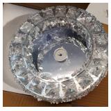 9.8 Crystal Flush Mount Ceiling Light Fixtures LED Round Mini Chandelier Light Fixture Ceiling Lamp for Kitchen Hallway Foyer 15 W 6000K - Retail: $44"