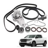 Timing Belt Kit with Water Pump for Honda Accord/Crosstour/Odyssey/Pilot/Ridgeline, Acura MDX/RDX/TL/TSX, Saturn Vue 3.0L 3.5L 3.7L (2003-2018) Replaces TKH002, TCKWP329, 19200-RDV-J01 - Retail: $72