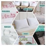 Pillow Cases Bulk 24 Pack - Standard Pillowcases with Envelope Closure, Soft Brushed Microfiber Pillow Cover for Hotel Airbnb Hospital Bedding Essential, Purple Gray - Retail: $30