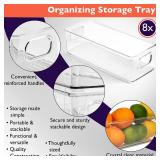 Plastic Pantry Organization and Food Storage Bin Great Kitchen Organization and Kitchen Storage Fridge Organizer Bins 8 Pack - Retail: $40