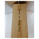 Dog Ramp for Stairs for Small & Senior Dogs and Cats Non-Slip Stair Wedges for Dogs with Gentle Slope, Pet Ramp with Washable Cover & Self-Sticky Pads for Safe Climbing (Gray, 6 Pack) - Retail: $90