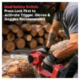 Mini Chainsaw for Milwaukee 18V Battery, Auto-Oiler, 8-Inch and 6-Inch 2-IN-1 Brushless Cordless Pruning Chainsaw, 750W Chain saw 4000RPM for Wood Cutting, Tree Trimming (NO Battery) (Red) - Retail: $