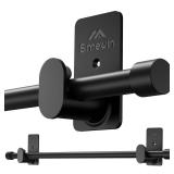 Curtain Rods No Drilling for Windows 30 to 45 Inches,5/8 Inch Diameter No Drill Small Curtain Rod Set with 3M Adhesive Brackets, Black - Retail: $10