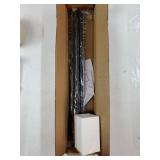 Curtain Rods No Drilling for Windows 30 to 45 Inches,5/8 Inch Diameter No Drill Small Curtain Rod Set with 3M Adhesive Brackets, Black - Retail: $10